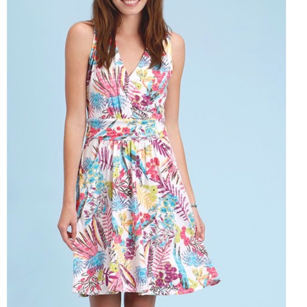 Fresh Produce Bright Botanical Lily Wrap Dress